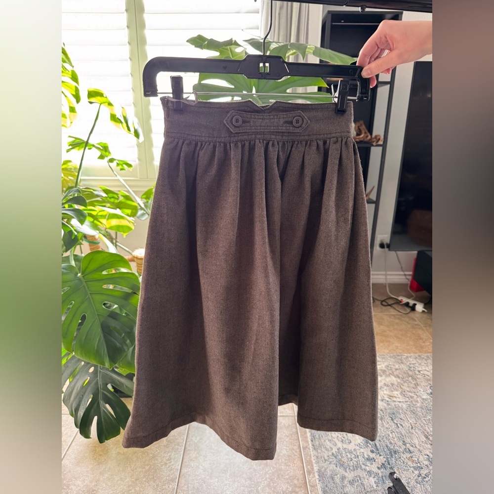 Mango Classic Brown A-Line Skirt